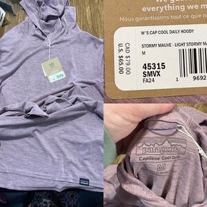 Patagonia Light Stormy Mauve Capilene Hoodie